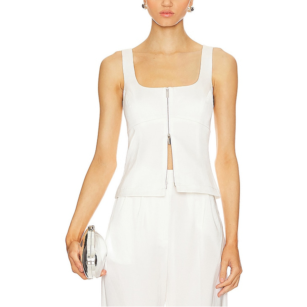 Amanda Uprichard 'Violet' White Polyester Top Size XS